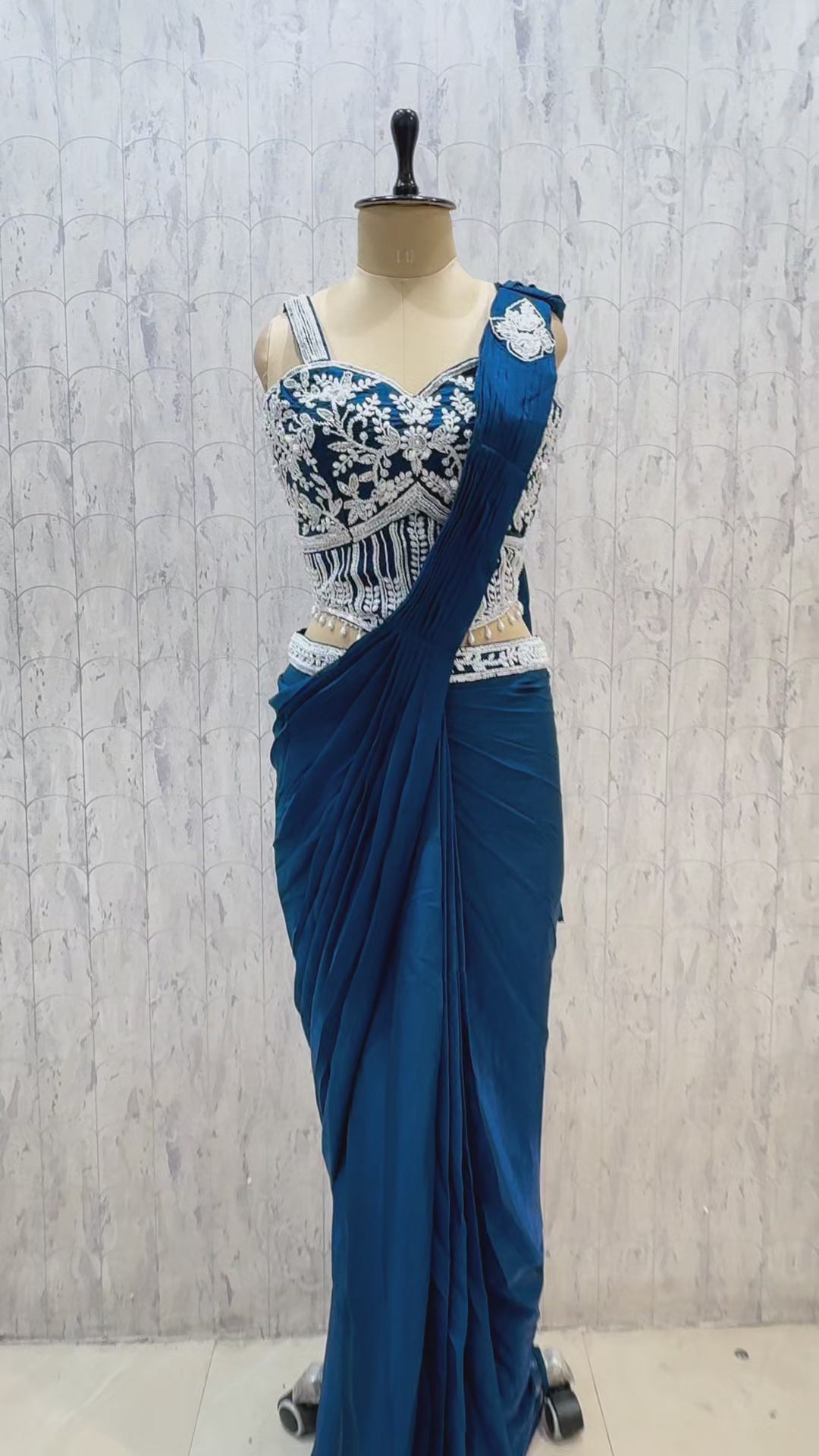 SHUBH LABH - Exp 11, Color A, size 40 - supplied original ready-made saree video showing garment details.