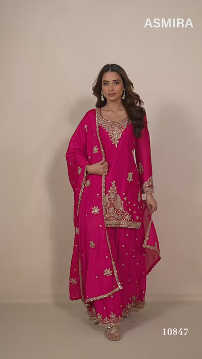 Asmira, style 10847, original product video showing the fully stitched designer suit