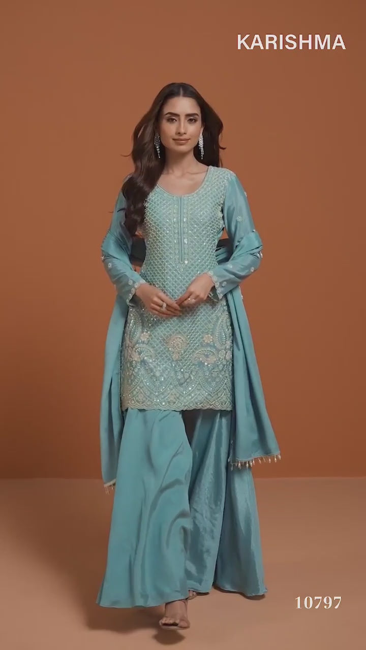 Karishma | 10797 – Teal | original supplied garment video