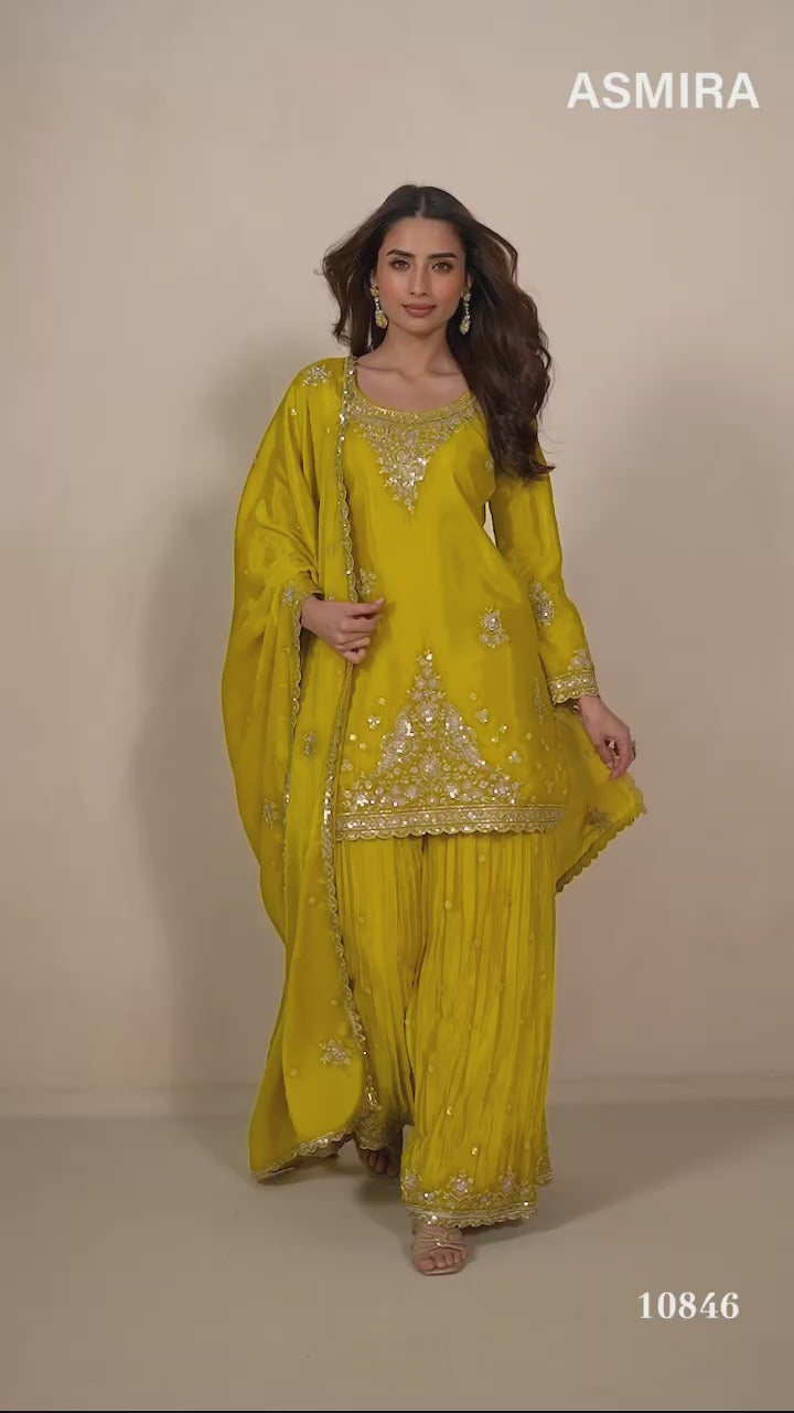 Asmira, style 10846, original product video showing the fully stitched designer suit