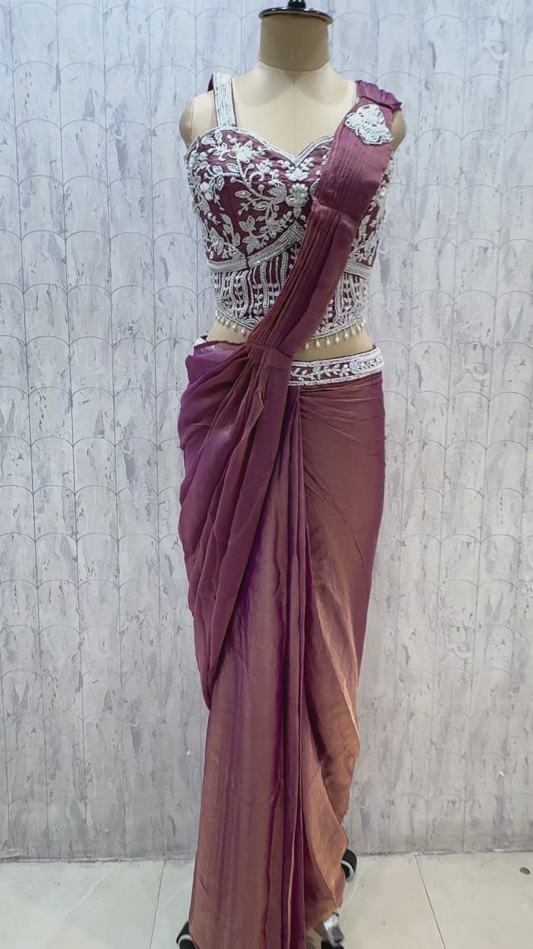 SHUBH LABH - Exp 11, Color B, size 40 - supplied original ready-made saree video showing garment details.