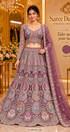 Take me to your heart - Color A plum designer stitched lehenga on model - As reference only